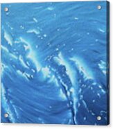 Waves - French Blue Acrylic Print