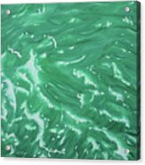 Waves - Green Acrylic Print