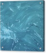 Waves - Light Blue Acrylic Print