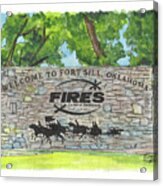 Welcome Sign Fort Sill Acrylic Print