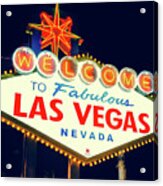Welcome To Las Vegas Neon Sign - Nevada Usa Acrylic Print