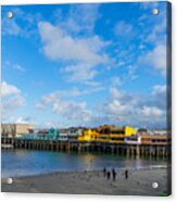 Wharf And Beach Acrylic Print