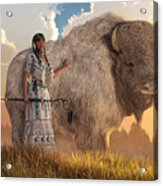 White Buffalo Calf Woman Acrylic Print