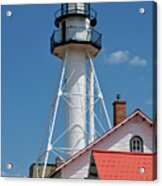 Whitefish Point Light Station Up Michigan Turret Vertical 03 Acrylic Print