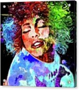 Whitney Houston Colored Acrylic Print