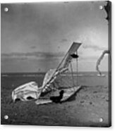 Wilbur And Orville Wright Crumpled Glider Wrecked By The Wind On Hill Of Wreck Named After Shipwreck Acrylic Print