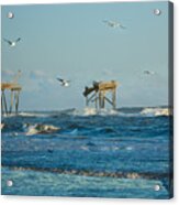 Wild Waves At Nags Head Acrylic Print