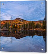 Wildlife Pond Autumn Reflection Acrylic Print