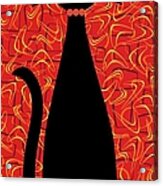 Boomerang Cat In Red Acrylic Print