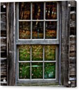 Window Reflection At Mabry Mill Acrylic Print
