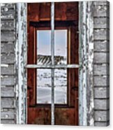 Windows Into The Past - Lake Ibsen Nd Abandoned One Room Schoolhouse Near Brinsmade Nd Acrylic Print