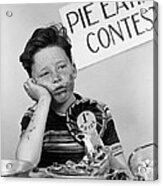 Winner Of Pie-eating Contest, C.1950s Acrylic Print