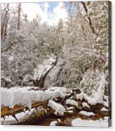 Winter At Helton Creek Falls Acrylic Print