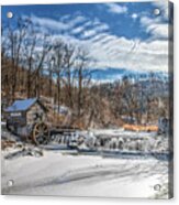 Winter At Hyde's Mill Acrylic Print