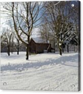 Winter Barn Acrylic Print