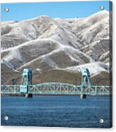 Winter Blue Sky Bridge Acrylic Print