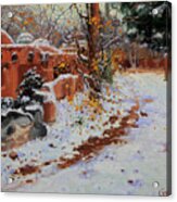 Winter Landscape Of Santa Fe Acrylic Print