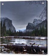 Wintery Yosemite Valley View Acrylic Print