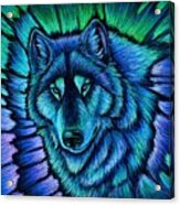 Wolf Aurora Acrylic Print