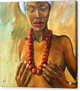 Woman With Necklace Acrylic Print