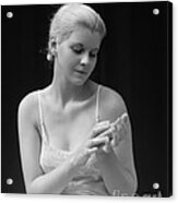 Woman With Soap, 1930s Acrylic Print