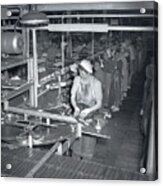 Women Packing Sardines At Plant 101 At Cal Pac, The California Packing Corp. 1945 Acrylic Print