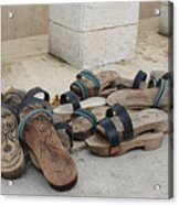 Wooden Sandals Acrylic Print