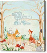 Woodland Fairy Tale - Welcome Little Prince Acrylic Print