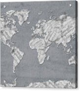 World Map Music 11 Acrylic Print