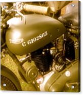 Wwii Triumph Despatch Rider Motorcycle Acrylic Print