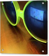 Yellow Goggles With Reflection Acrylic Print