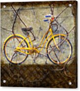 Yellow Vine Bike Acrylic Print