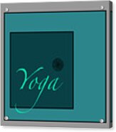 Yoga In Blue Acrylic Print