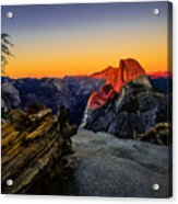 Yosemite National Park Glacier Point Half Dome Sunset Acrylic Print