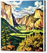 Yosemite, National Park, Vintage Travel Poster Acrylic Print
