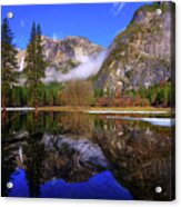 Yosemite Winter Reflections Acrylic Print