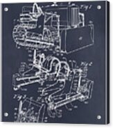 1934 Austin Earth Moving Bulldozer Patent Print Gray Acrylic Print