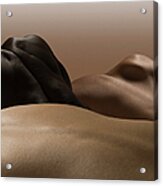 Abstract Nude Bodies, Different Colours #1 Acrylic Print