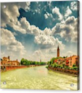 Adige River In Verona #1 Acrylic Print