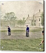 Badminton, May 15, 1886 By Abbot Academy Colorized By Ahmet Asar Colorized By Ahmet Asar #1 Acrylic Print