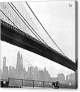 Brooklyn Bridge Completed In 1883, Is #1 Acrylic Print
