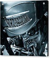 Triumph Twin Classic Motorcycle Engine And Tank Acrylic Print