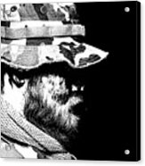 Close-up Portrait Of A Bearded Commando #1 Acrylic Print