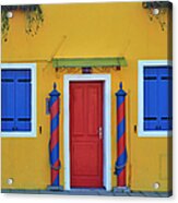 Colourfully Painted Houses On Burano #1 Acrylic Print