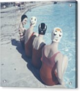 'crazy' Swim Caps Acrylic Print