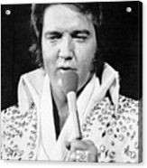 Elvis Presley Singing In Concert #1 Acrylic Print