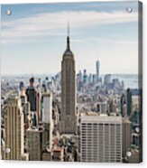 Empire State Building And Manhattan Skyline, New York City, Usa #1 Acrylic Print