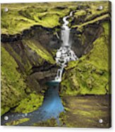 Haifoss Waterfalls-iceland #1 Acrylic Print