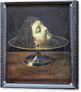 Head Of John The Baptist, 1507, With Frame And Inscription -- By Acrylic Print