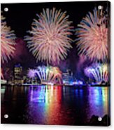 July 4th Fireworks In New York Acrylic Print